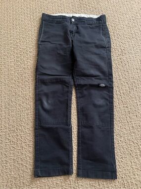 Dickies Black Utility Work Pants with Reinforced Knees